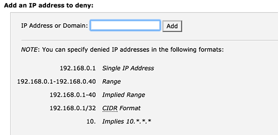 IP Addresses in WordPress