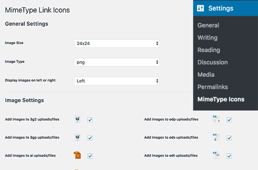 Attachment File Type Icons