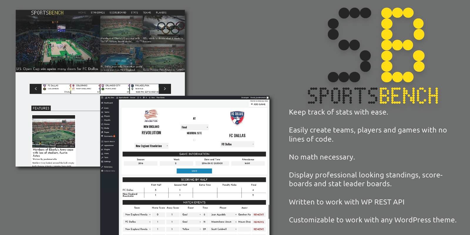 Sports Bench Sports plugin