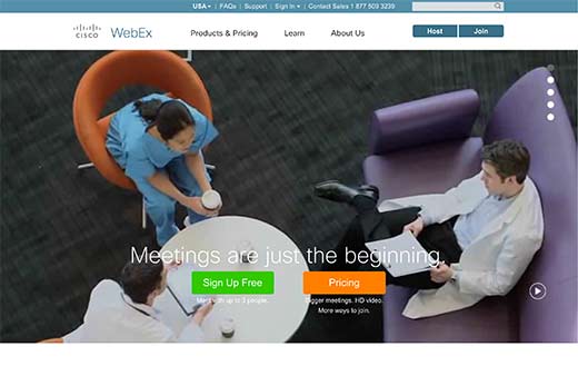 WebEx - Webinar Softwares For WordPress Users