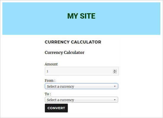 add currency converter in wordpress