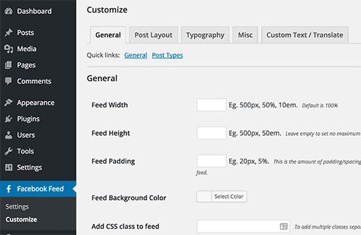 Custom Facebook Feed in WordPress