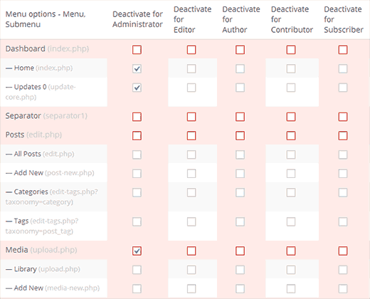 menuoptions