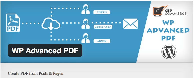 WP advanced pdf wordpress plugin