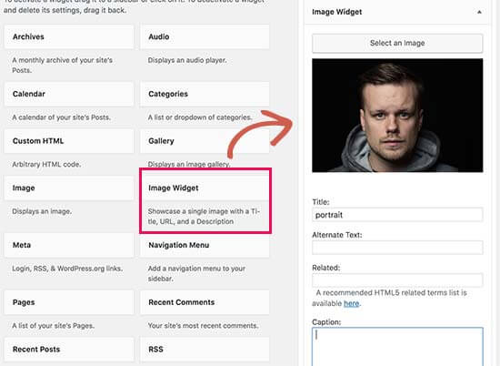 Add an Image Using The Image Widget in WordPress 8