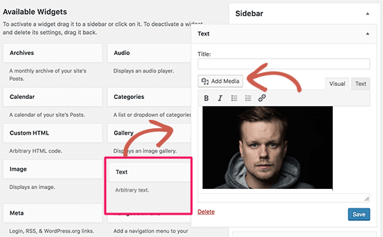 Add an Image in WordPress Sidebar Widget