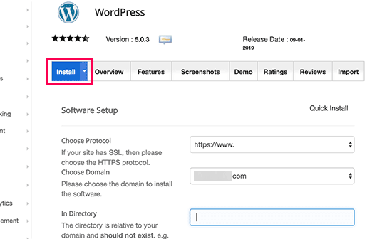 wp install