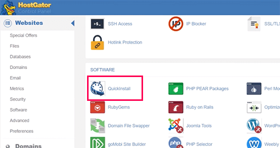 wp installer on hostgator