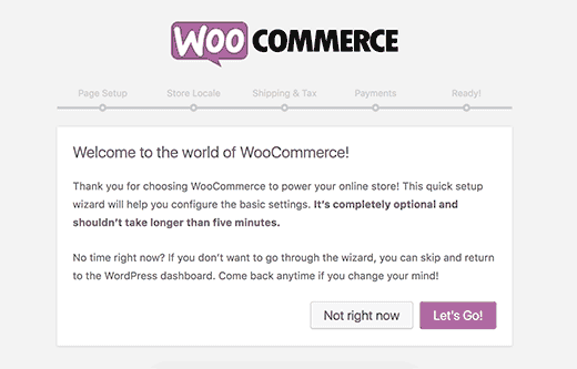 woocommerce setup