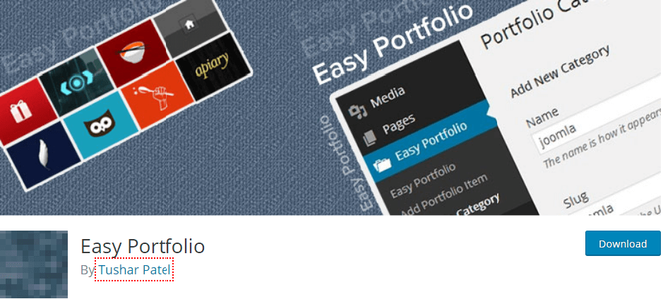 Easy portfolio plugin