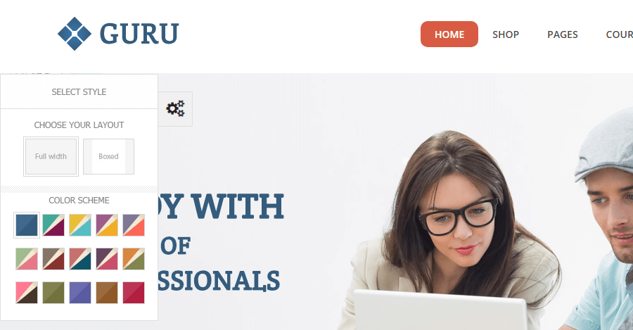 guru online course theme