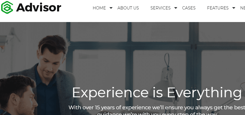 The Advisor wordpress theme