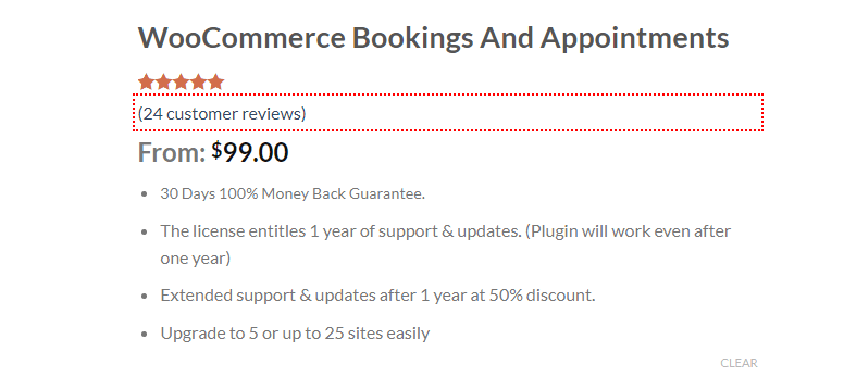 Woocommerce booking and appointments