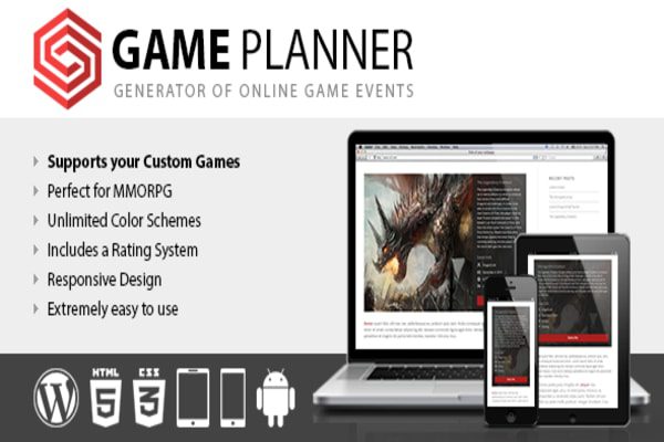 Game planner - Event planner plugin