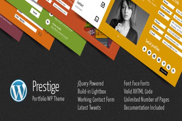 Prestige WordPress Portfolio theme 