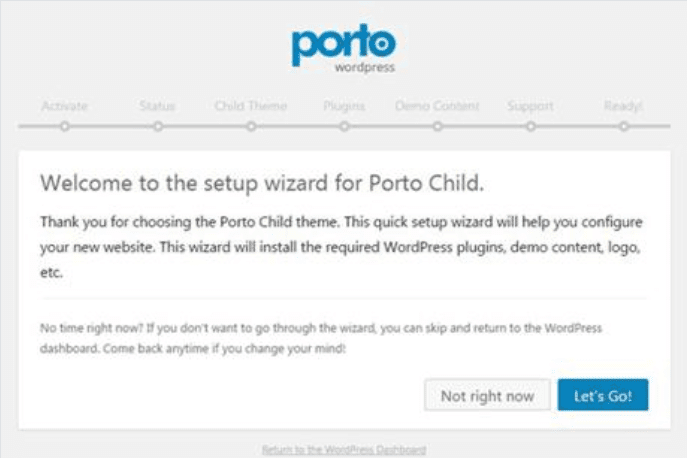 Porto theme installed