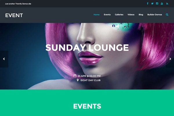 Event WordPress theme for musicians