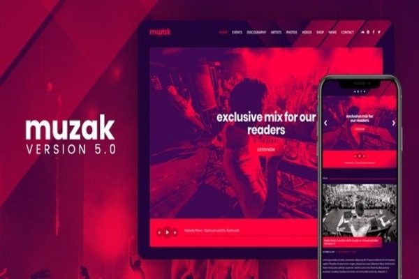 Muzak music WordPress theme