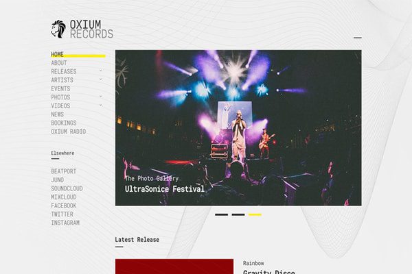 Oxium music WordPress theme