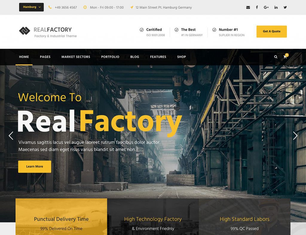 Real Factory WordPress Theme