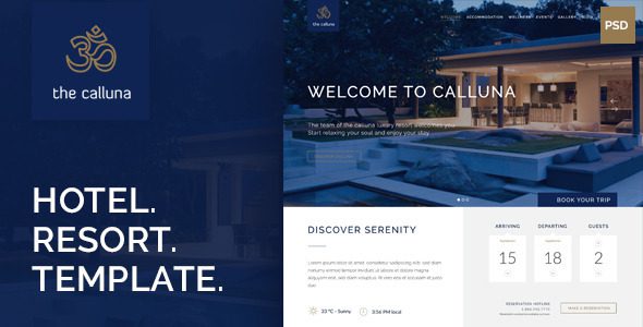 Calluna resort Hotel WordPress theme