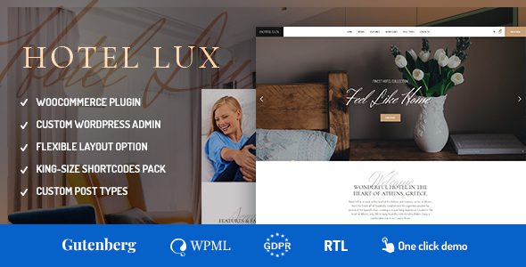Hotel Lux resort Hotel WordPress theme