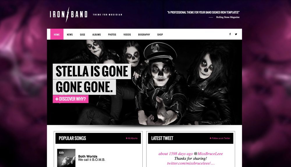 IronBand WordPress Theme