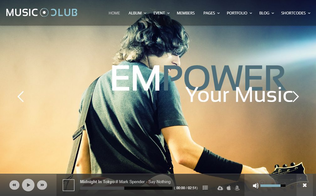 Music Club WordPress Theme 