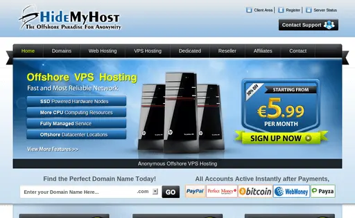 HideMyHost Offshore Hosting