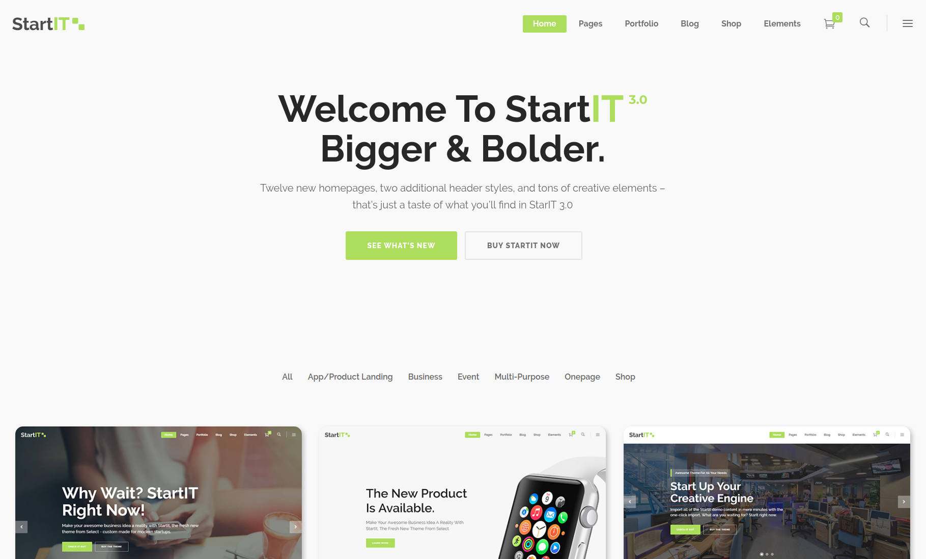 WordPress StartIt theme - A fresh business startup theme
