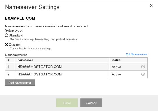 Nameserver setting